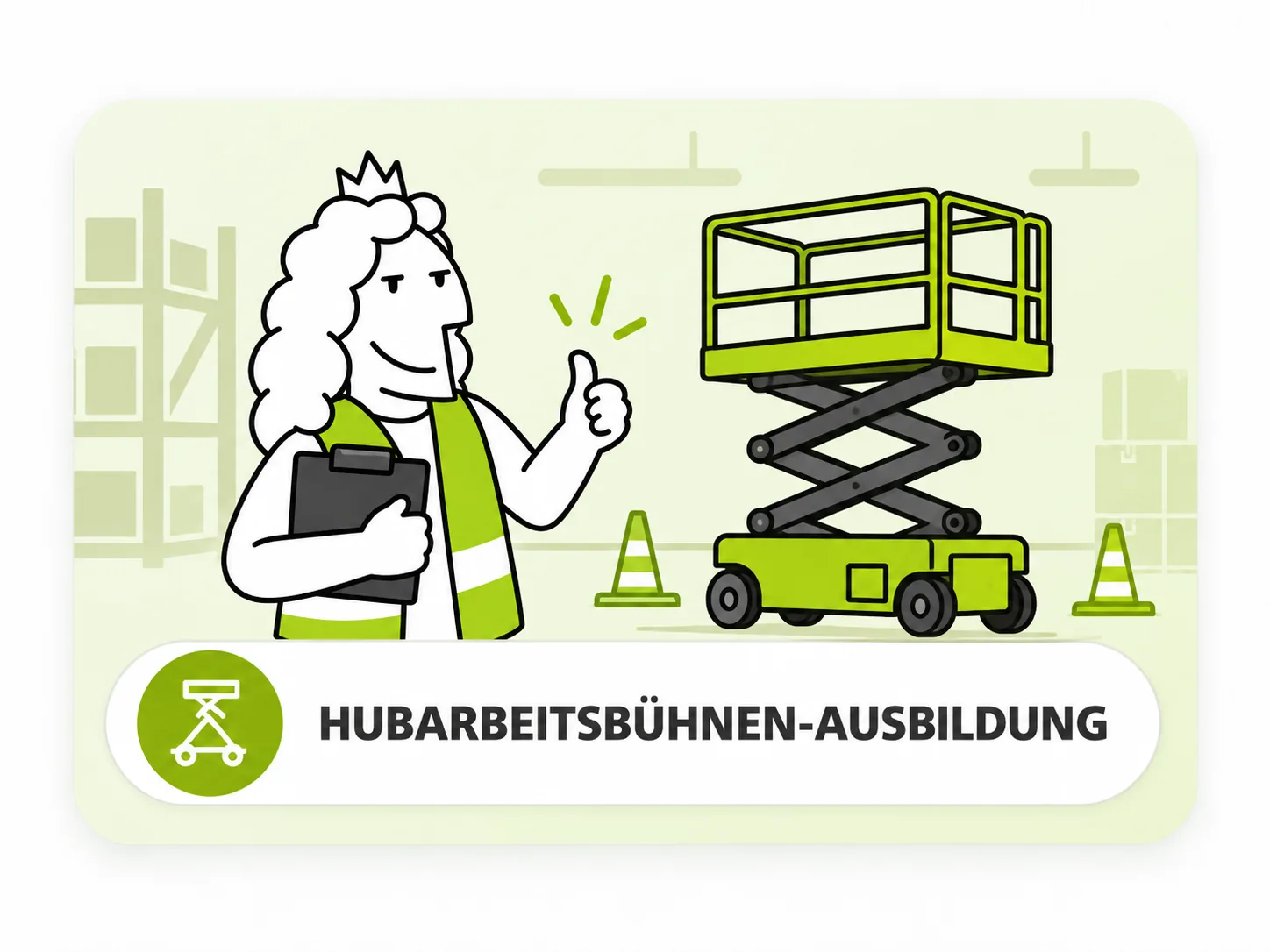 August mit Hubarbeitsbühne
