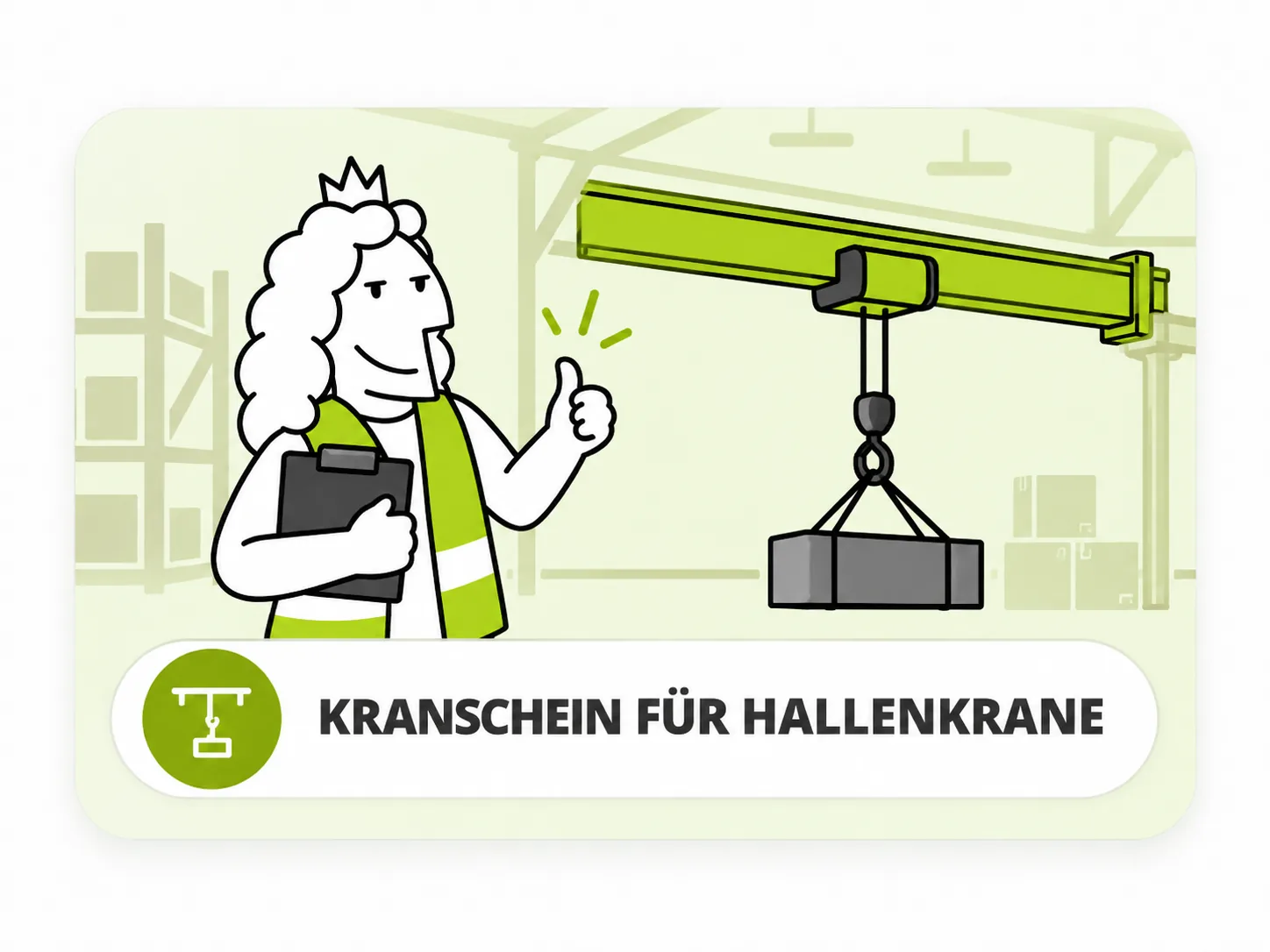 August mit Hallenkran